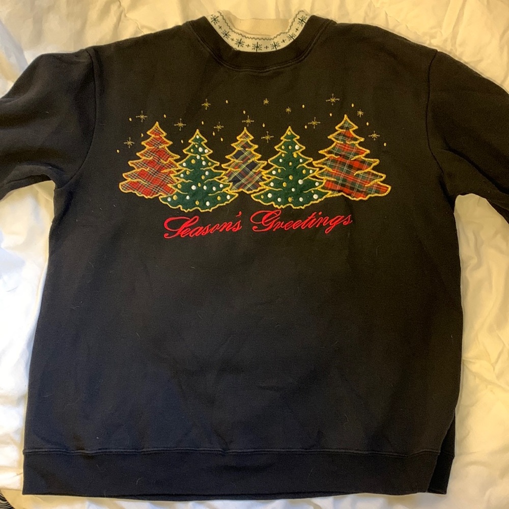 Sarah Bentley Sport Season’s Greetings Vintage Sweater Size M